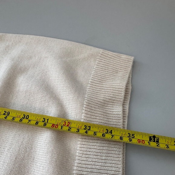 NWT Milly Ivory Sweater Dress with Rhinestone Trim | Size Large - Picture 7 of 8